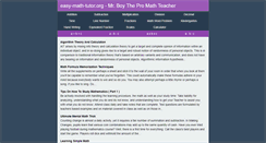 Desktop Screenshot of easy-math-tutor.org